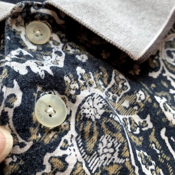 Vintage Jack Nicklaus Polo Shirt Mens L All Over Print Paisley Golf Short Sleeve - Picture 5 of 12